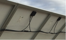 Example of better supported PV cables using metal ties