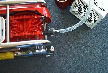  An example of a hookah style compressor showing an appropriately constructed air intake pipe