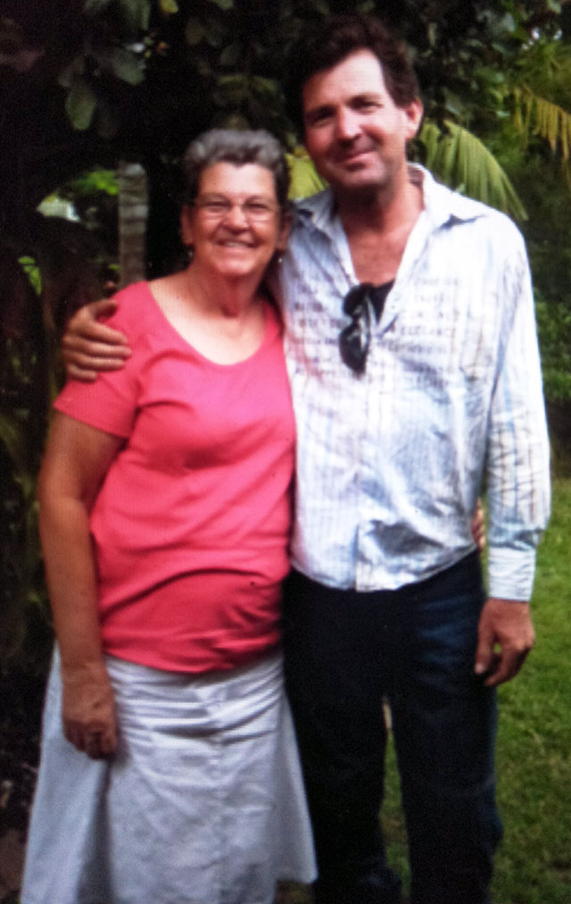 John Erikson with his mum