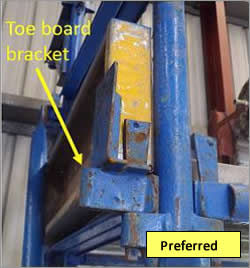 Toe board brackets - preferred