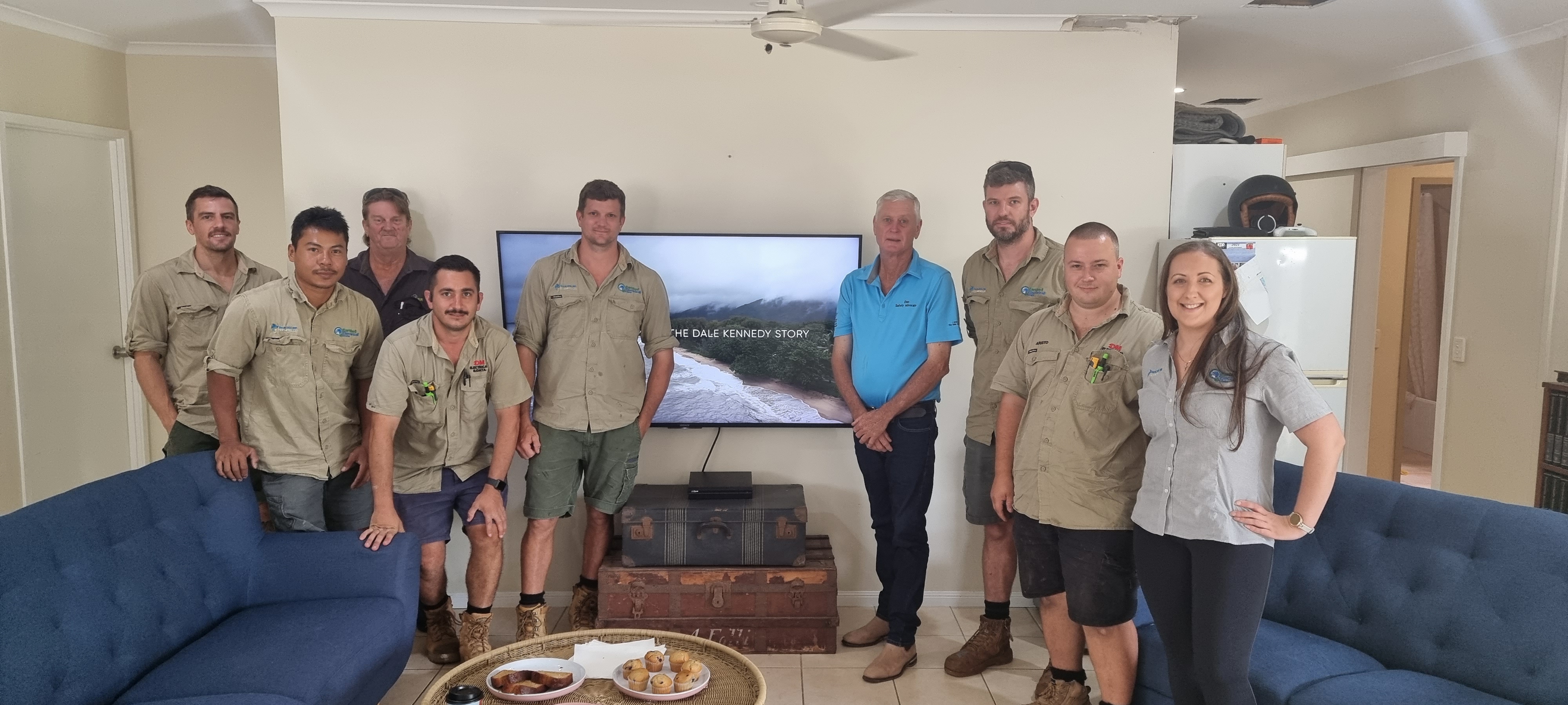 Dan with the team from Earthed Electrical and Data Dan with the team from Earthed Electrical and Data