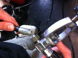 SCUBA cylinder fill whip failure
