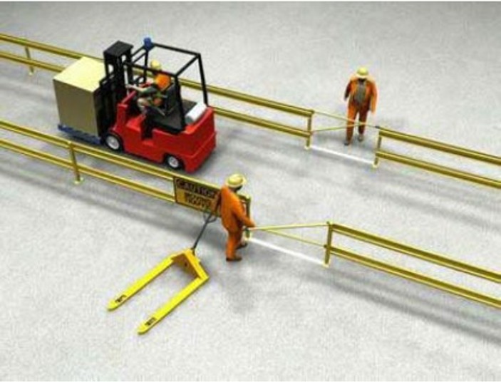 Figure 2: Barriers to separate pedestrians and mobile plant