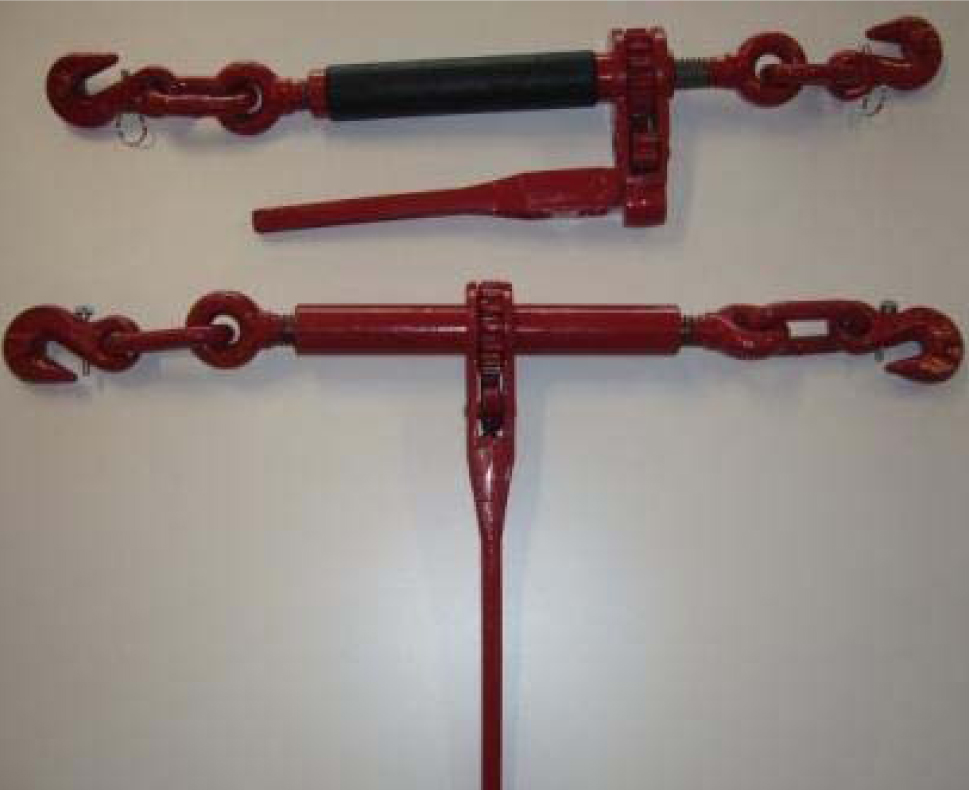 Figure 7. Two types of ratchet turnbuckle chain tensioners.